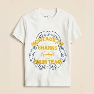 NWT J. Crew Boy's Montauk Shark graphic tee XL (12-13) needs wash dirt on collar